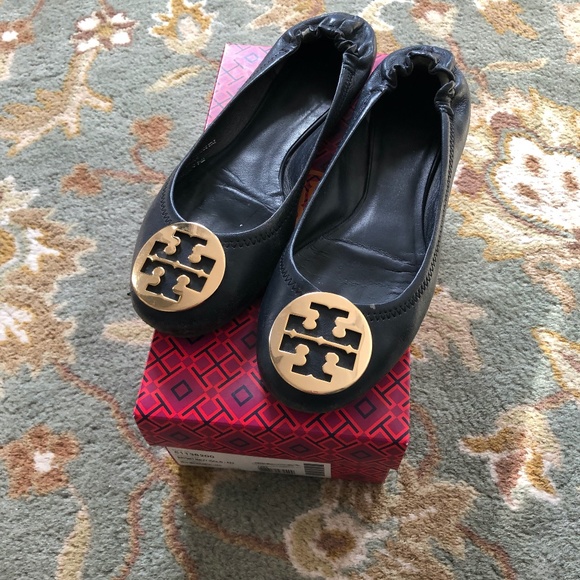 Tory Burch Shoes - Tory Burch Reva Navy Flats